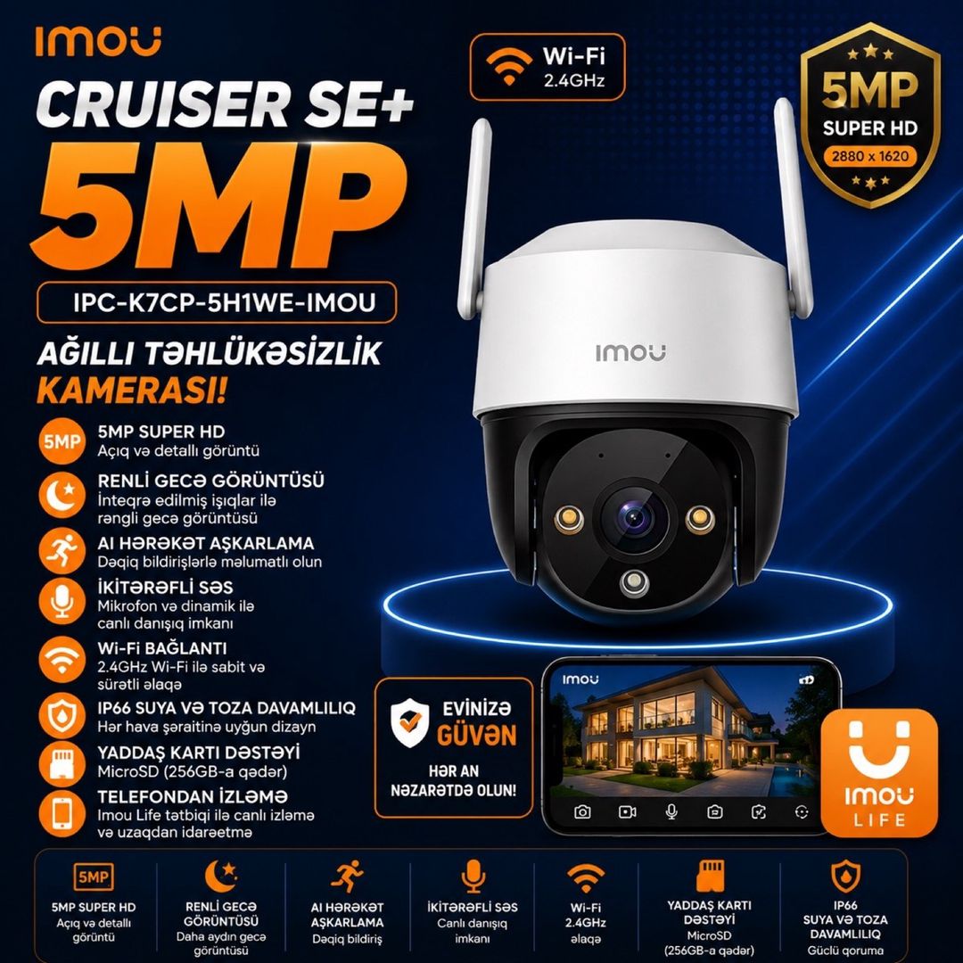 Wifi kamera — Təhlükəsizlik sistemləri, Bakı (10)
