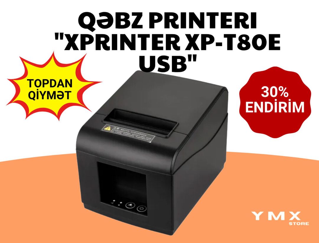 Qəbz printeri "Xprinter XP-T80E USB" — Mallar, Bakı