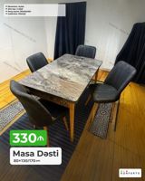 Masa Dəsti – 80×130/170 sm - Mexanizm: Açılandır (masa uzadılır, 130 — Mebel