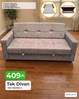 Tək Divan – 150×180×80 sm - Mexanizm: açılan, bazalı (yataq — Ürünler