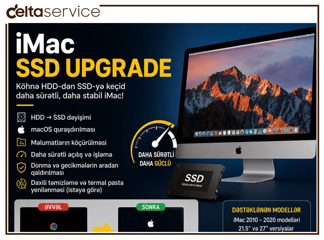 iMac SSD Upgrade / SSD dəyişimi — Mallar, Bakı