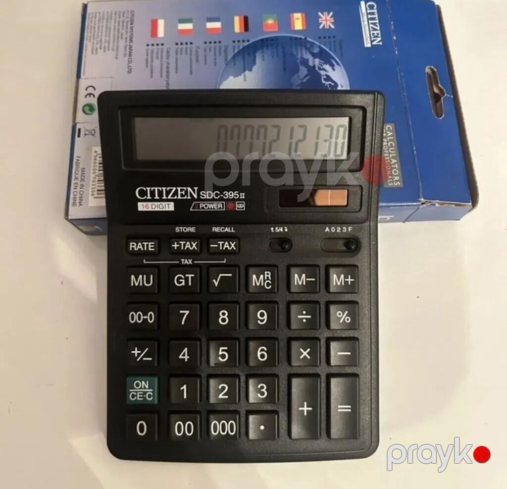 Citizen SDC-395II masaüstü kalkulyator - 16 rəqəmli iri ekran – ofis — Elektronika, Bakı (2)
