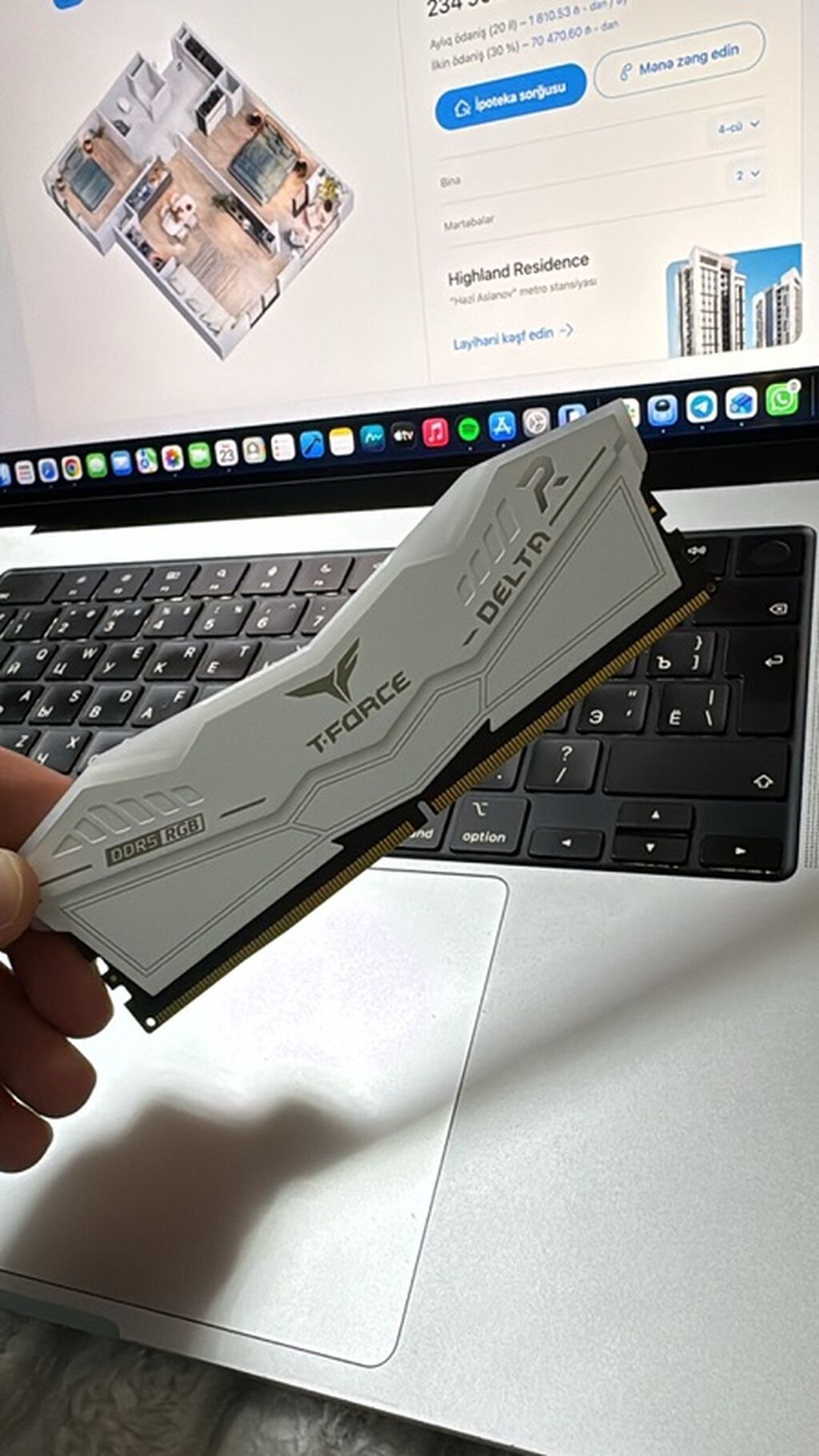 T-Force Delta DDR5 RGB 16 GB operativ yaddaş modulu (Ram) işləmir — Elektronika, Bakı (2)