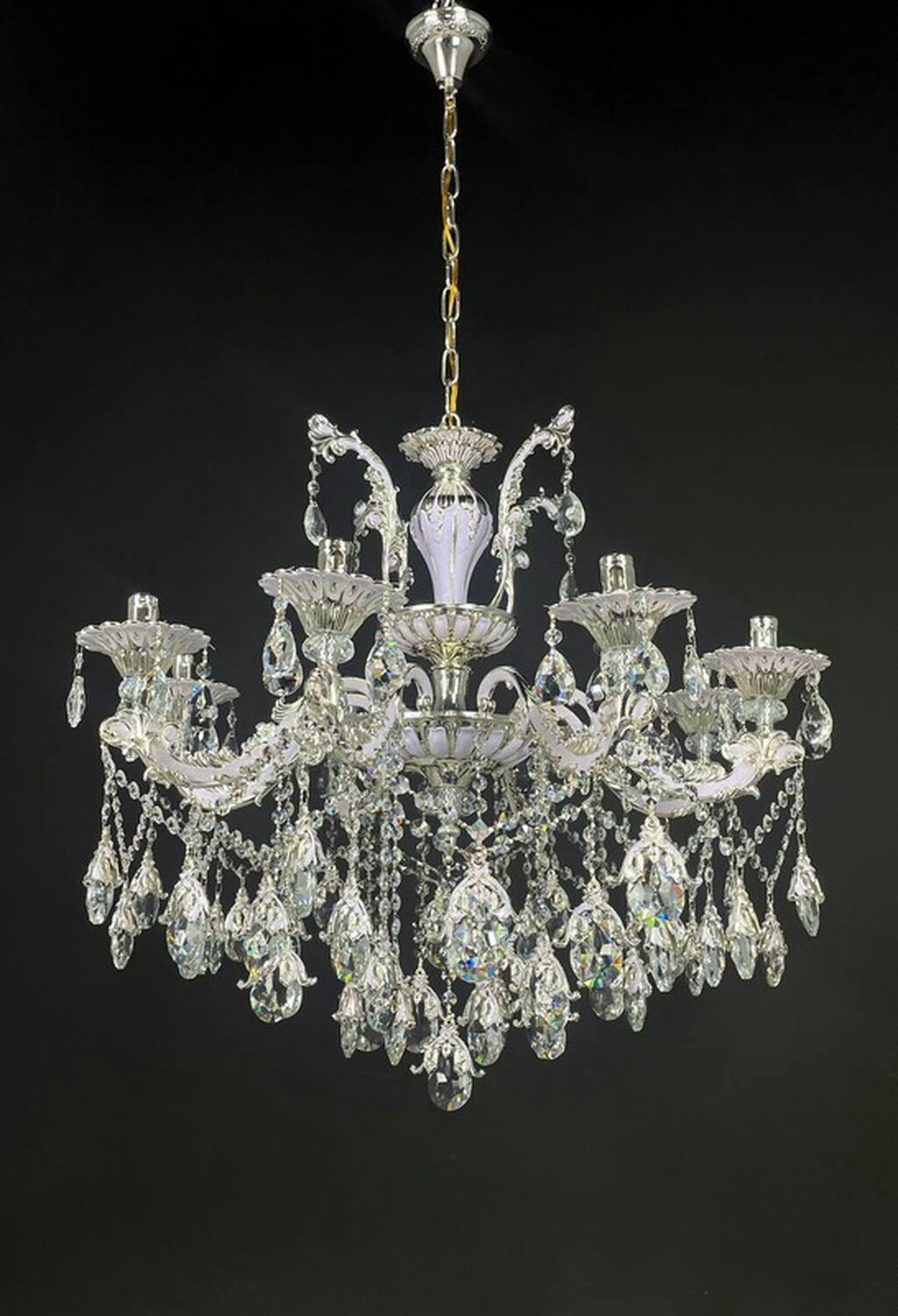 Çılçıraq, 8 lampa, Xrustal