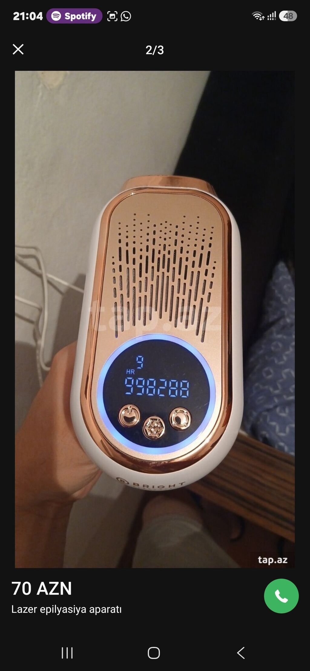 Trendyoldan almışdım 140 manata heç işlətmemişəm yeni kimidir Lazer