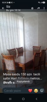 Masa səsdu 150 azn təcili satlır Həzi Aslanov metrosu,3cu kvadrat id1 — Ikıncı el mebel — Mebel
