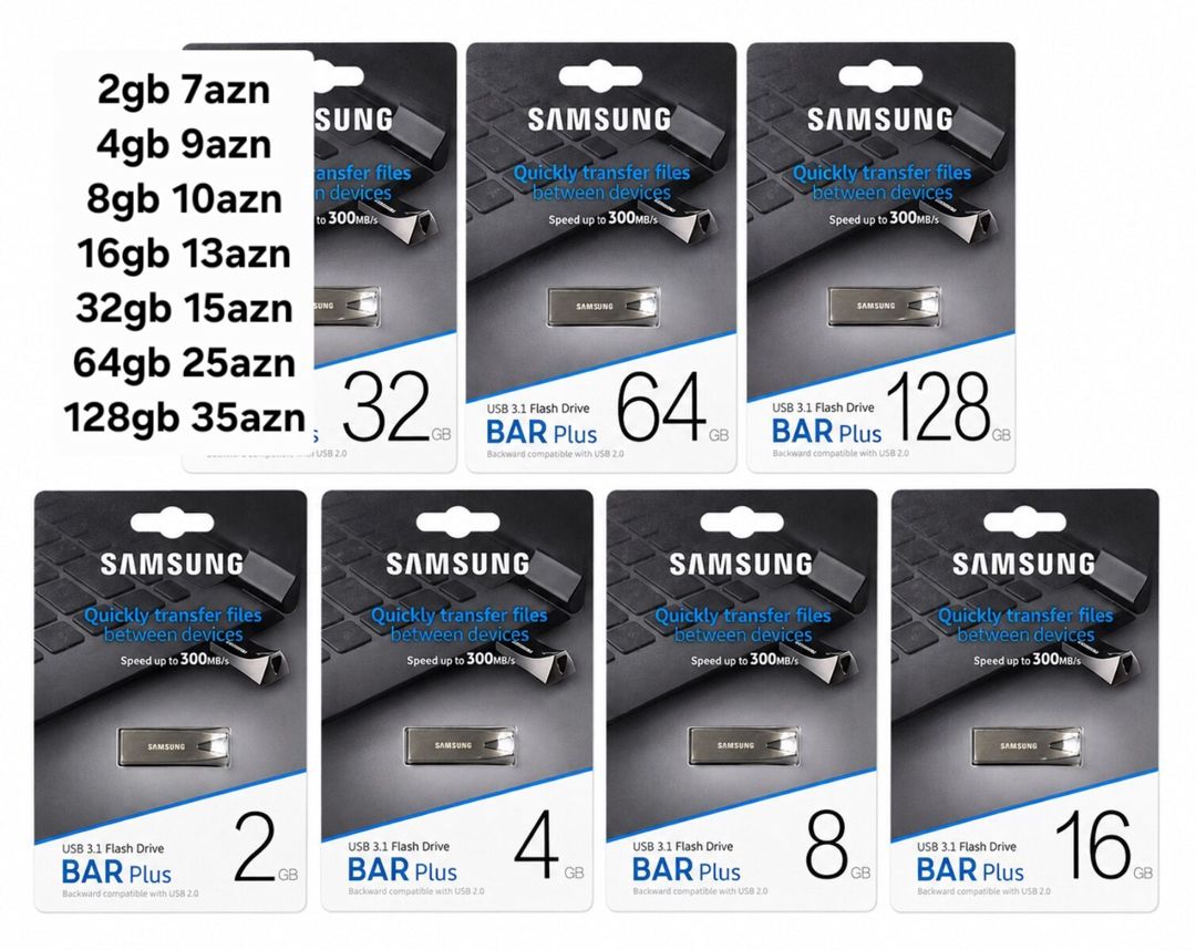 USB yaddaş kartı Samsung Bar Plus — Elektronika, Bakı