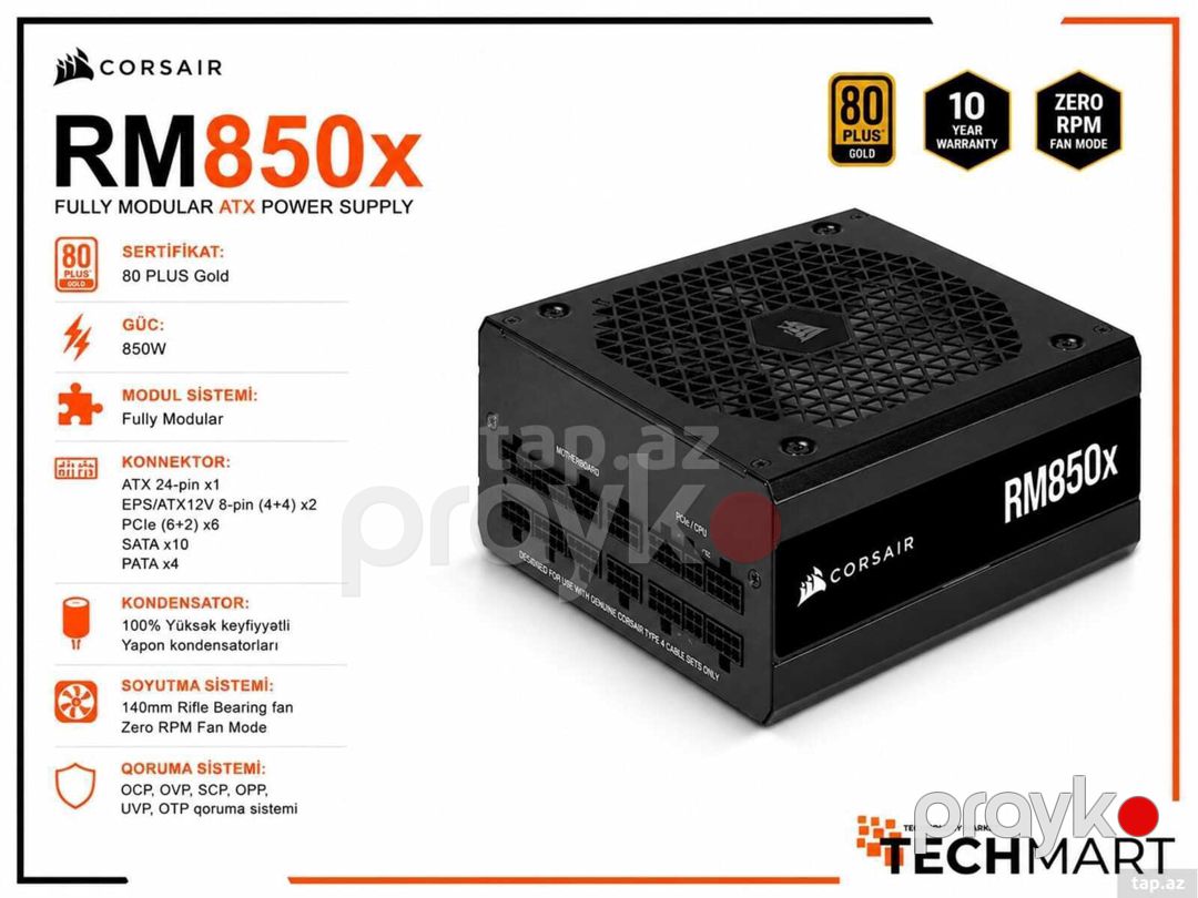 Premium Qida Blokları: Lian Li 1200W / Seasonic 1000W / Corsair 850W — Elektronika, Bakı (2)