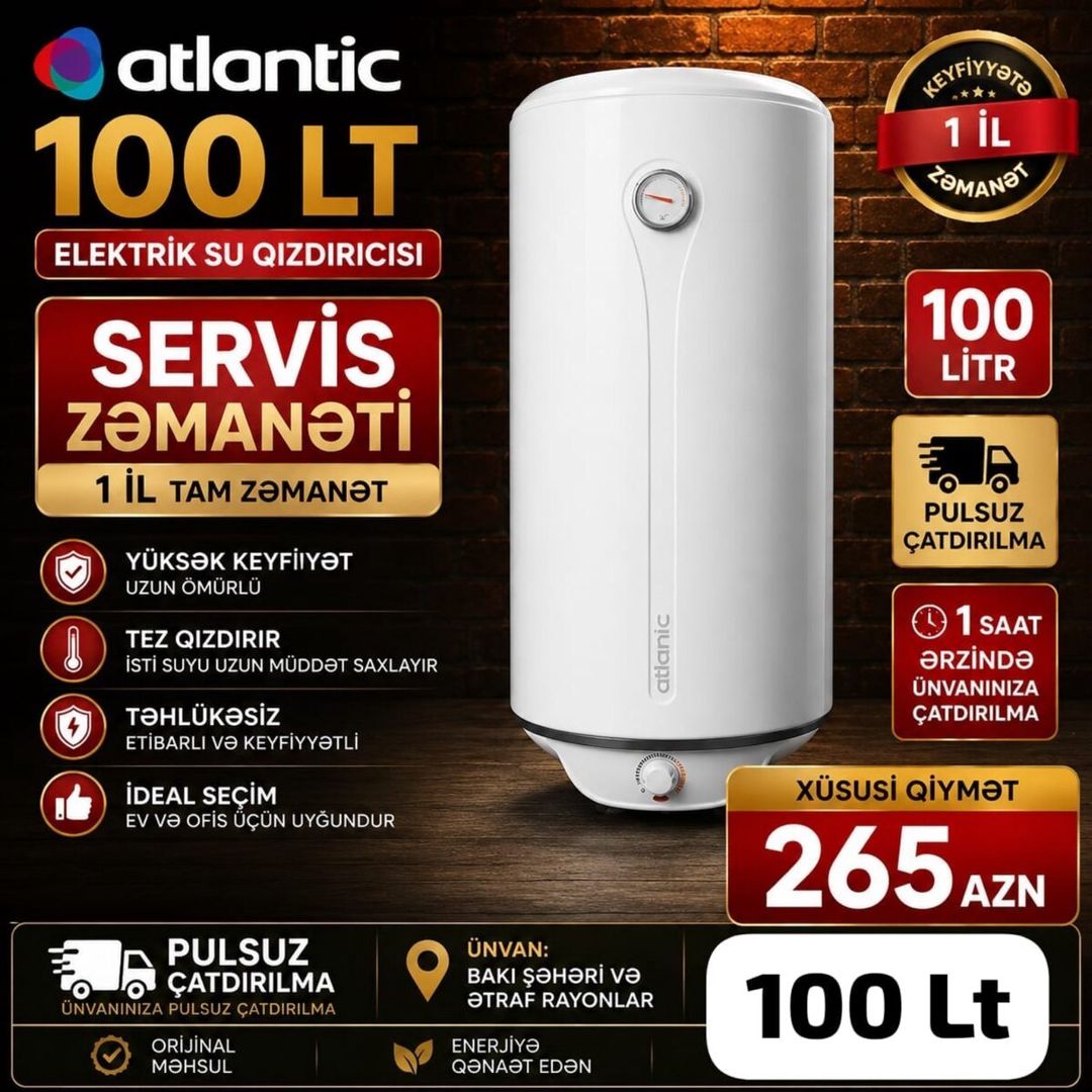 Su qızdırıcısı Ariston 100 lt — Mallar, Bakı