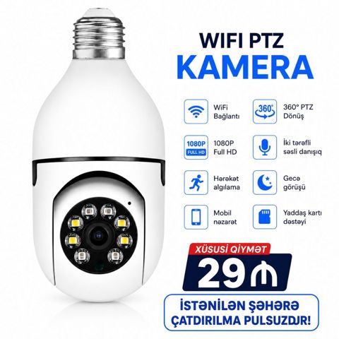 Wifi ptz kamera. 🚩🚩🚩 Şok qiymət !!!! 🚩🚩🚩 Kameralar təzə və
