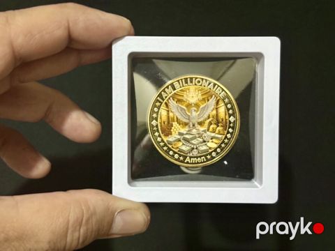 Dekorativ kolleksiya sikkəsi – “I AM BILLIONAIRE / 888 ∞” - Material — Masazır