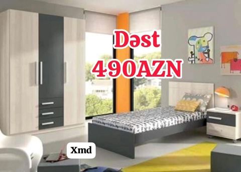 Uşaq/yeniyetmə otağı mebel dəsti (çarpayı, qarderob, tumba)