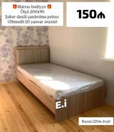 *Tək nəfərlik Çarpayı -150AZN💥* ✨Təhvil gün ərzində ✔️ Dəmir karkasla — Mebel