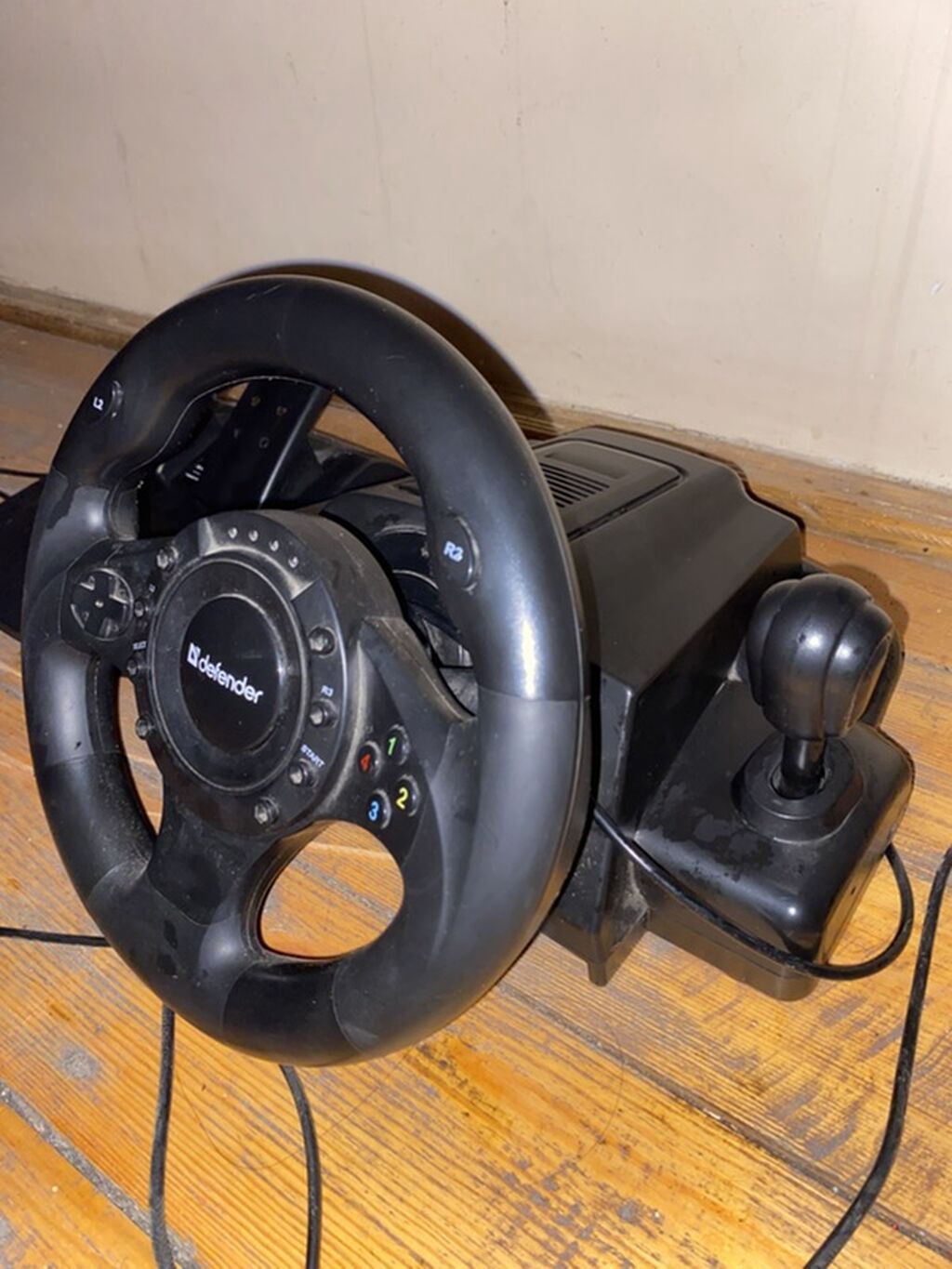Defender oyun sükan seti – sükan, ötürmə qolcuğu və pedallar - — Elektronika, Ucar (2)