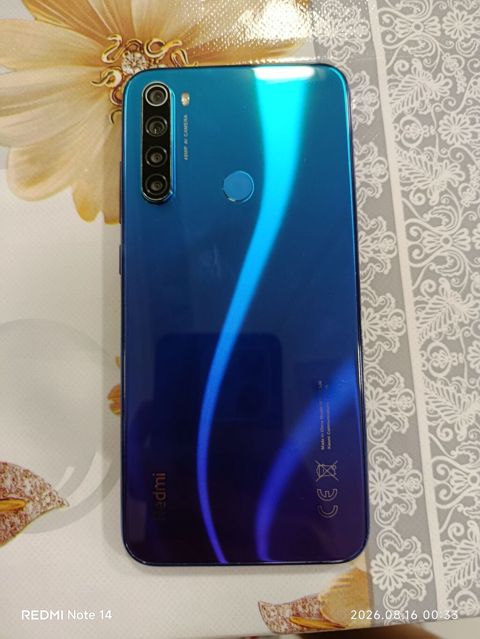 Redmi Note 8, 64 GB, mavi, barmaq izi senzoru