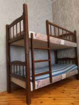 İki mərtəbəli taxta çarpayı - Material: bərk ağac karkas, klassik — Mebel