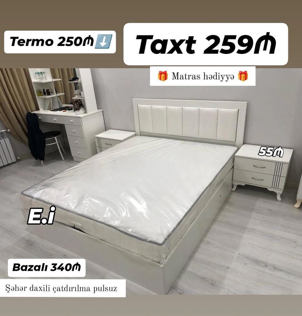 Yataq otağı üçün geniş və rahat taxtlar - Modellər: başlıq hissəsi