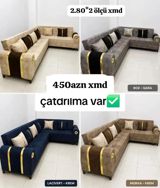 L‑şəkilli yumşaq künc divan dəsti - Ölçü: 2.80 m x 2 m - Rəng — Мебель