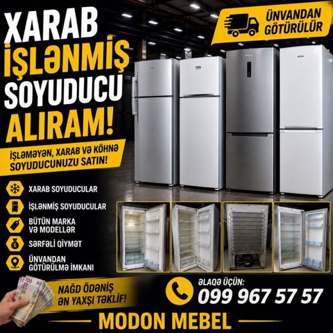 Xarab və işlənmiş soyuducu alışı xidməti - İşləməyən, xarab və köhnə