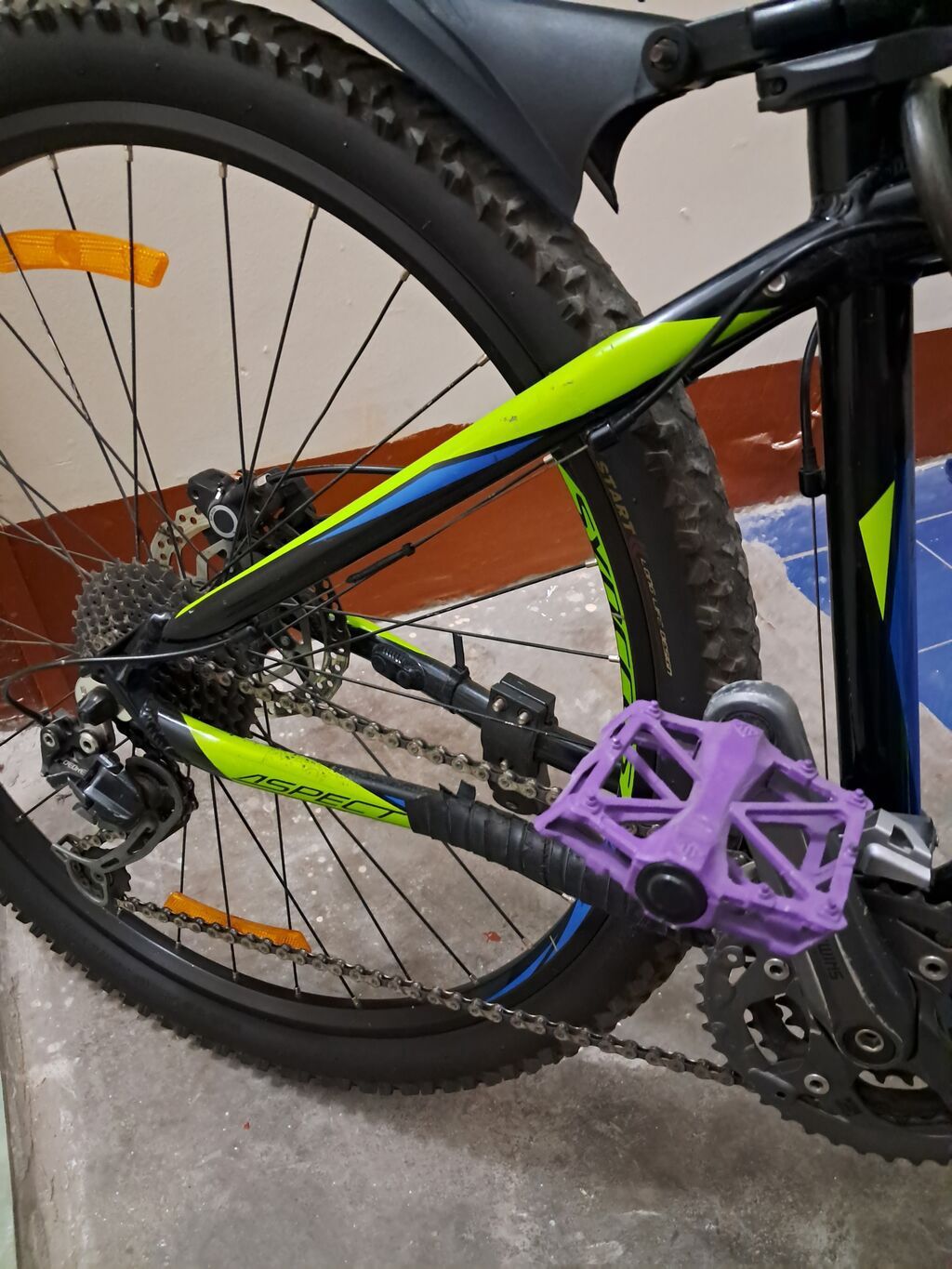 Scott Aspect alüminium, qara-mavi-yaşıl çox möhkəm və dözümlü əsl daǧ — Dağ velosipedləri, Bakı (3)