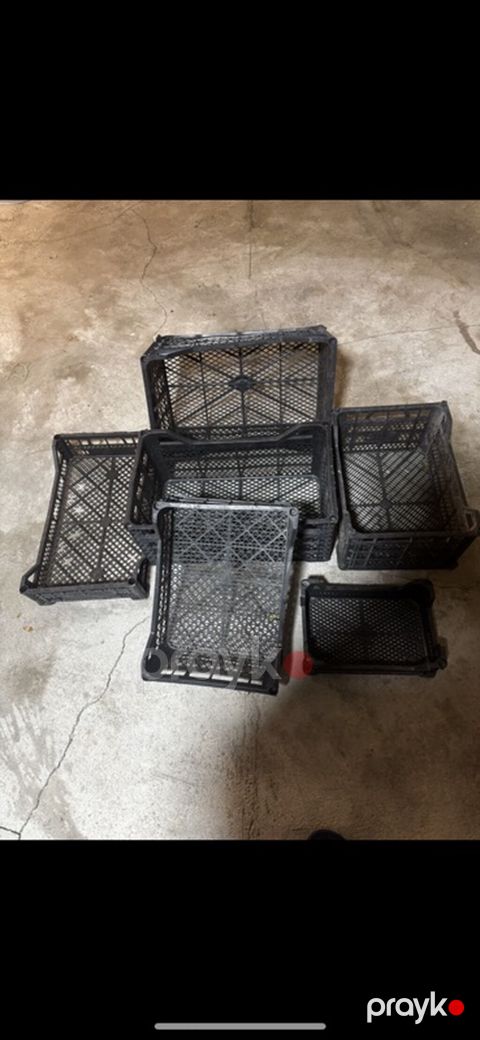 Qara plastik sandıq/qutular dəsti - Material: möhkəm plastik - Rəng — Gəncə