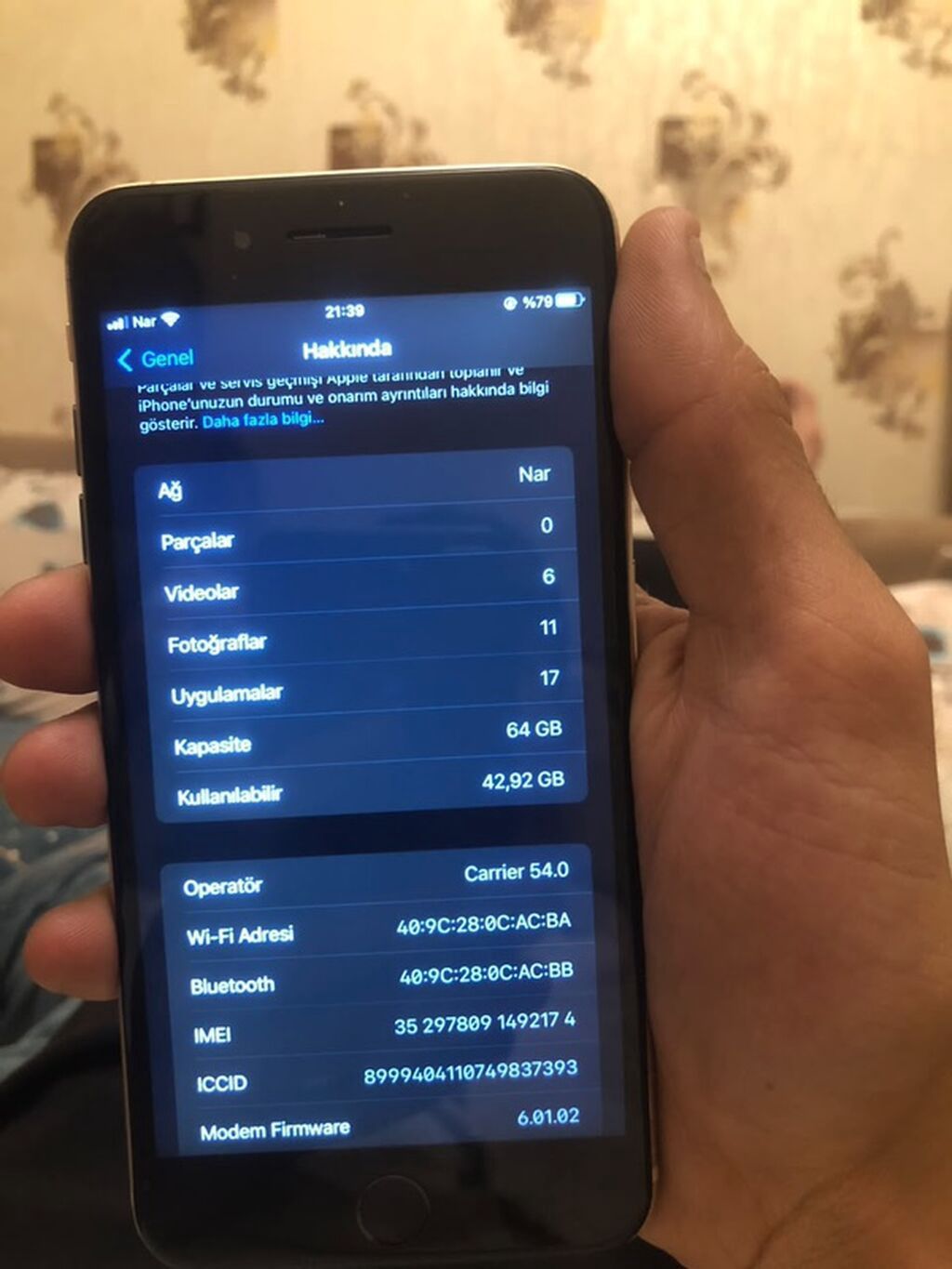 IPhone 8 Plus, Qara, Barmaq izi — Apple iPhone, Bakı (2)