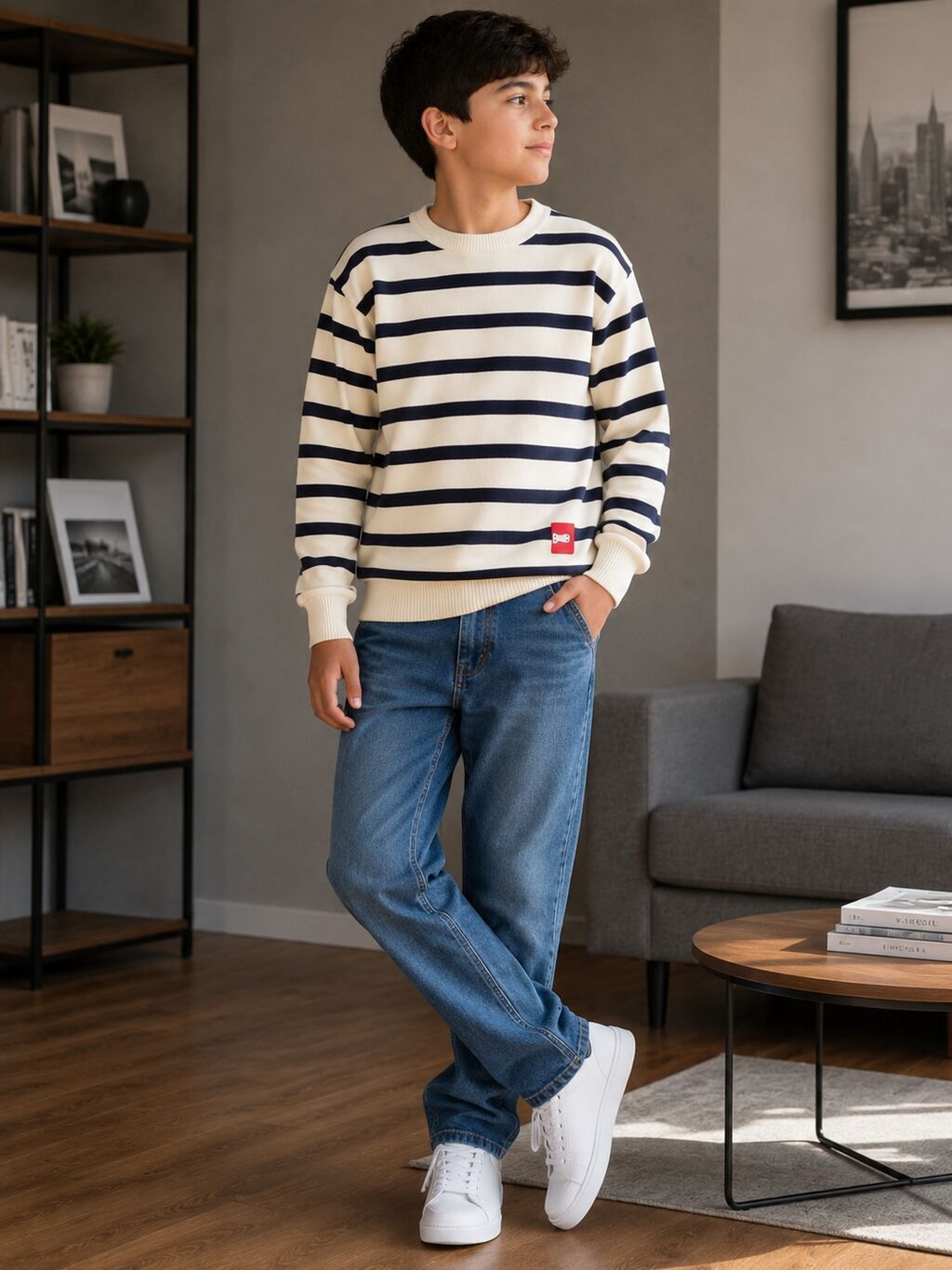 Uşaq sweatshirt kolleksiyası - Modellər: dördlü seçim 1) Ağ-krem fon