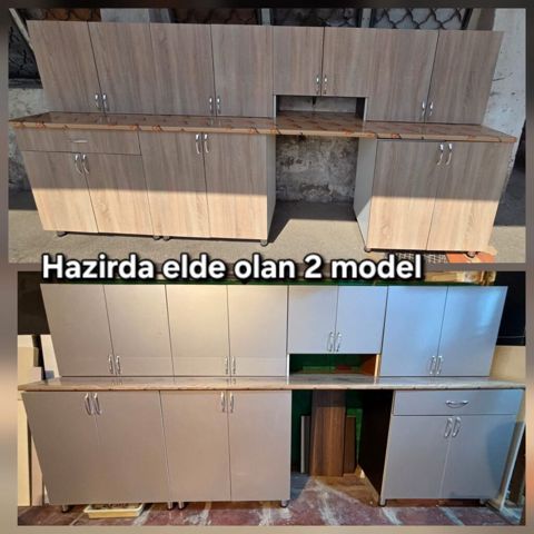 Hal hazirda elde 2 reng secimi ile Metbex mebeli tezedi Olcusu 3.03sm