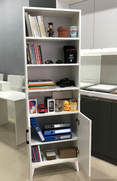 Ofis dolabı Kitab dolabı, Ağ rəng — Ofis mebeli, Bakı (3)
