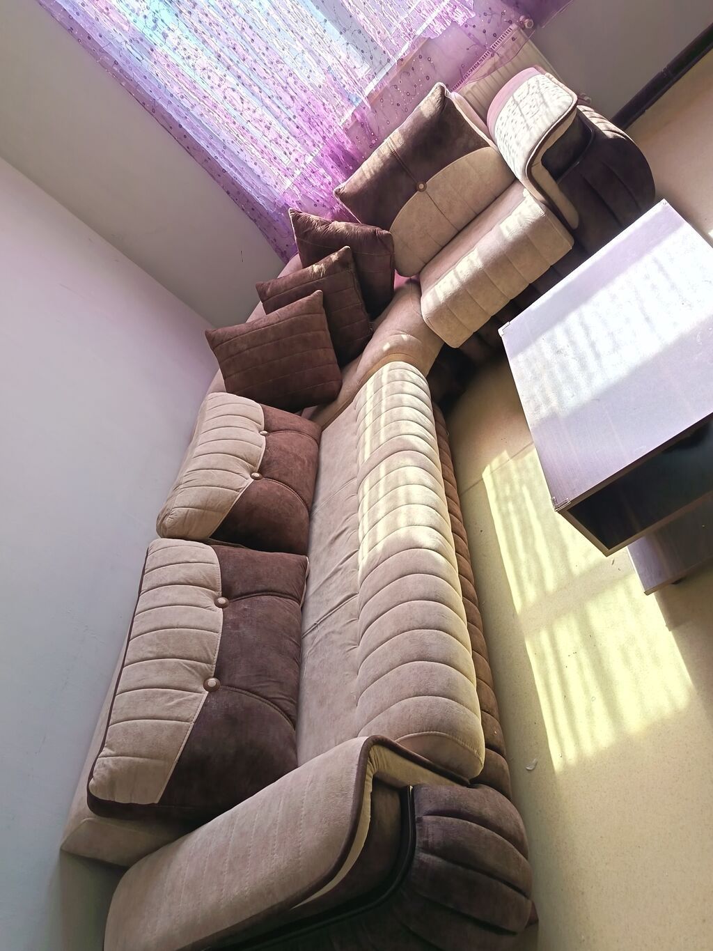 Künc divan dəsti - Tərkib: 1 ədəd geniş künc divan + 1 ədəd bərk — Divanlər, Xızı (2)