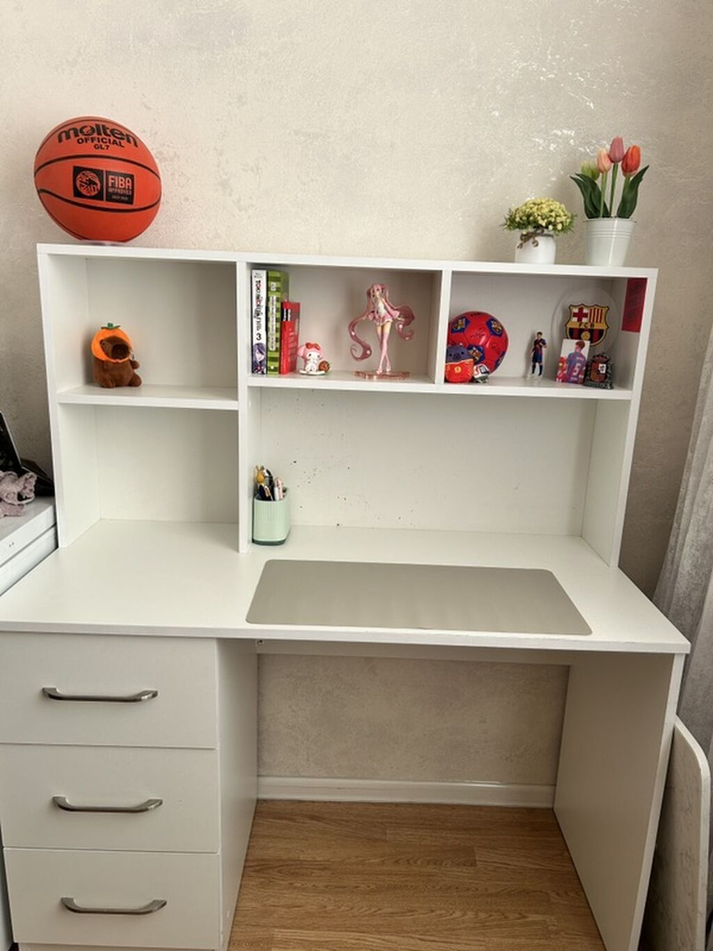 Düz masa, Stulsuz, Polkalı, Siyirməli, Sadə laminat — Mebel, Bakı (3)
