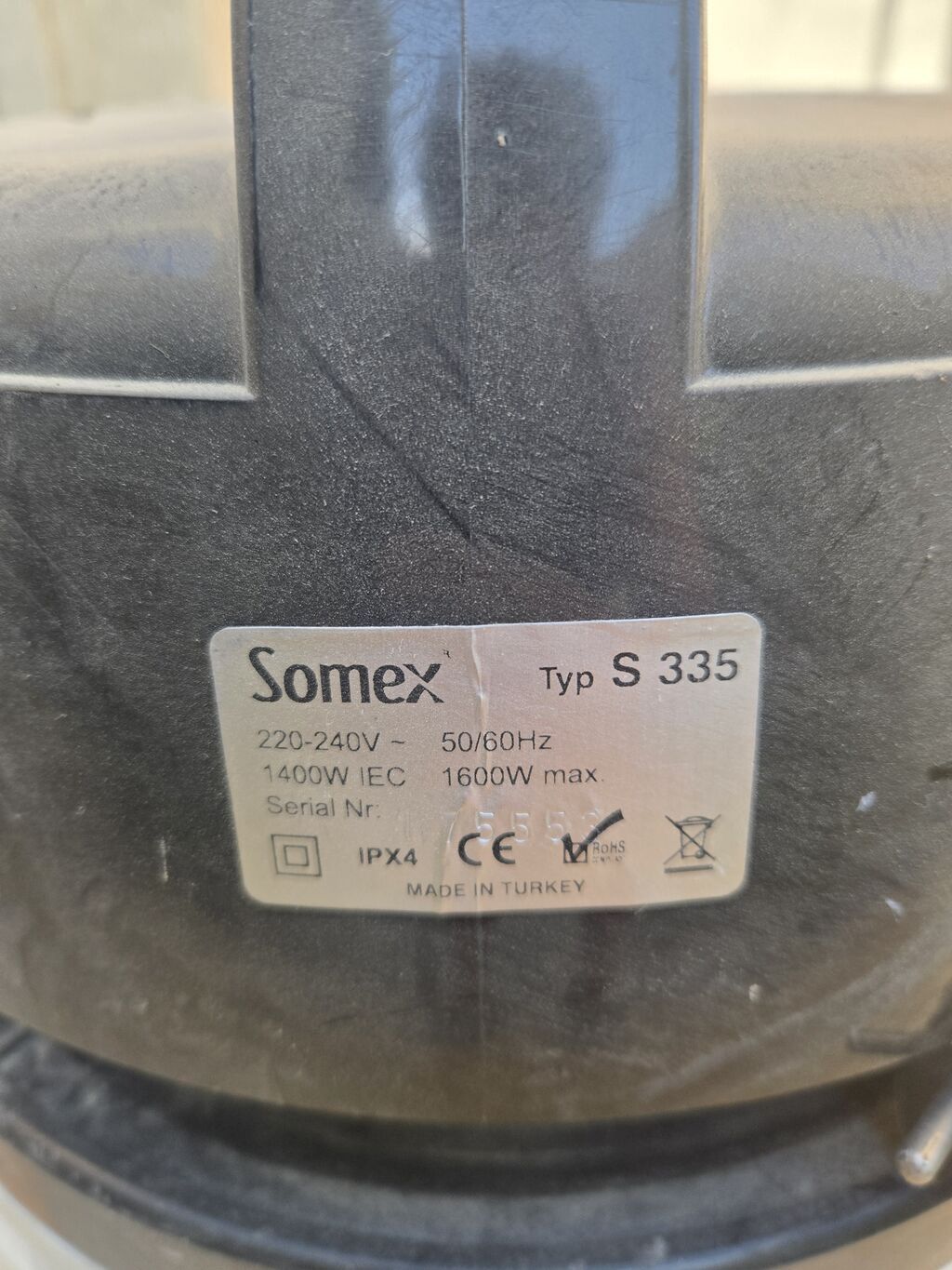 Somex S335 sənaye tipli tozsoran - Model: Somex S335 (etiketdə “Typ S — Elektronika, Bakı (5)