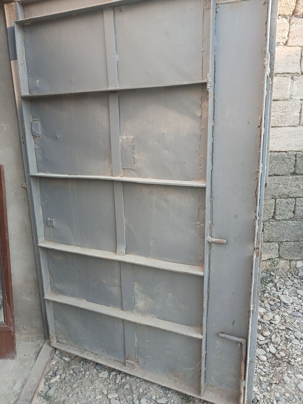 Metal ikiqat darvaza qalın ağır darvazadı problemi yoxdu 2.55 eni 2.7 — Mallar, Bakı (3)