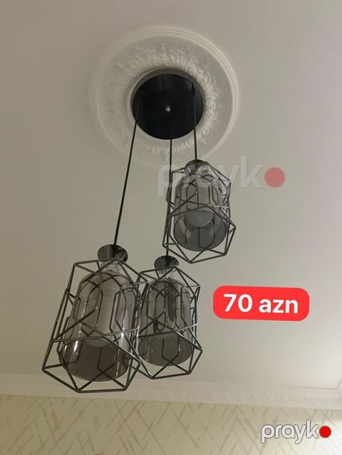 Çılçıraq, 3 lampa, Metal