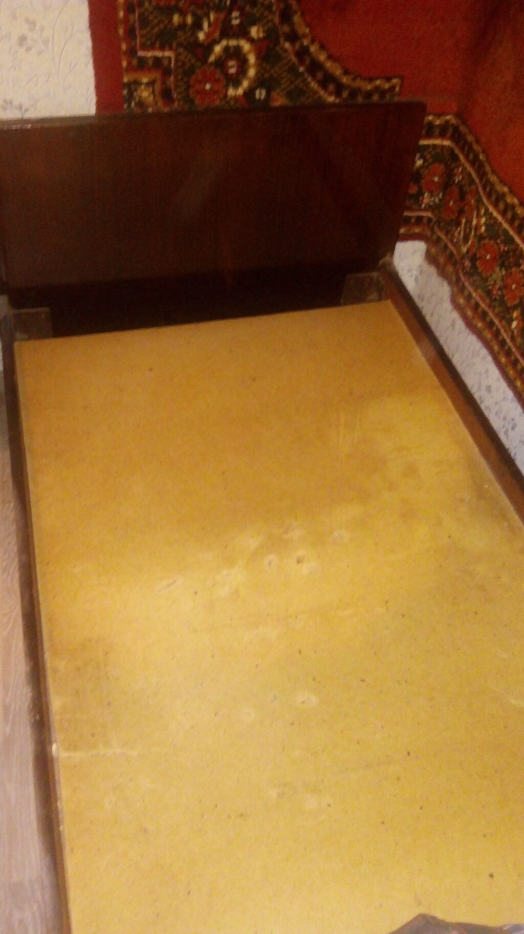 Taxta tək nəfərlik çarpayı karkası - Ölçü: təxmini 90×190 sm (tək — Mebel, Bakı (4)