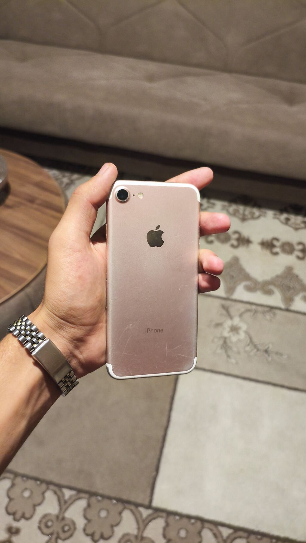 IPhone 7, 32 GB, Rose Gold, Barmaq izi — Apple iPhone, Gəncə (2)