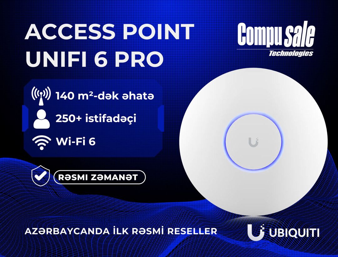 Access Point UniFi U6 Pro — Şəbəkə və server avadanlığı, Bakı