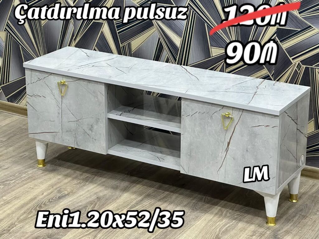 _*TV Stend / TV altı*_ Yeni və sifarişlə. Qiymət *90₼* — Mebel, Bakı