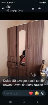 Dolab 80 azn çox təcili satıllr ünvan Sovetiski 50sv Nəzrin — Ikıncı el mebel — Mebel