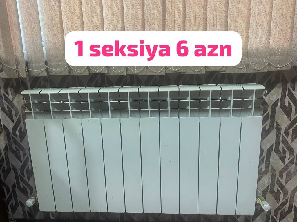 Radyatorlar satilir 1 seksiyasi 6 azn den 12 ədədli 3 Dənə 18 ədədli