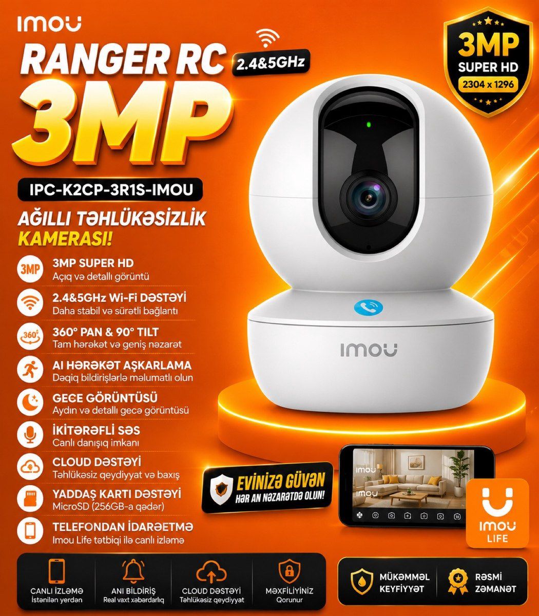 Wifi kamera — Təhlükəsizlik sistemləri, Bakı (2)