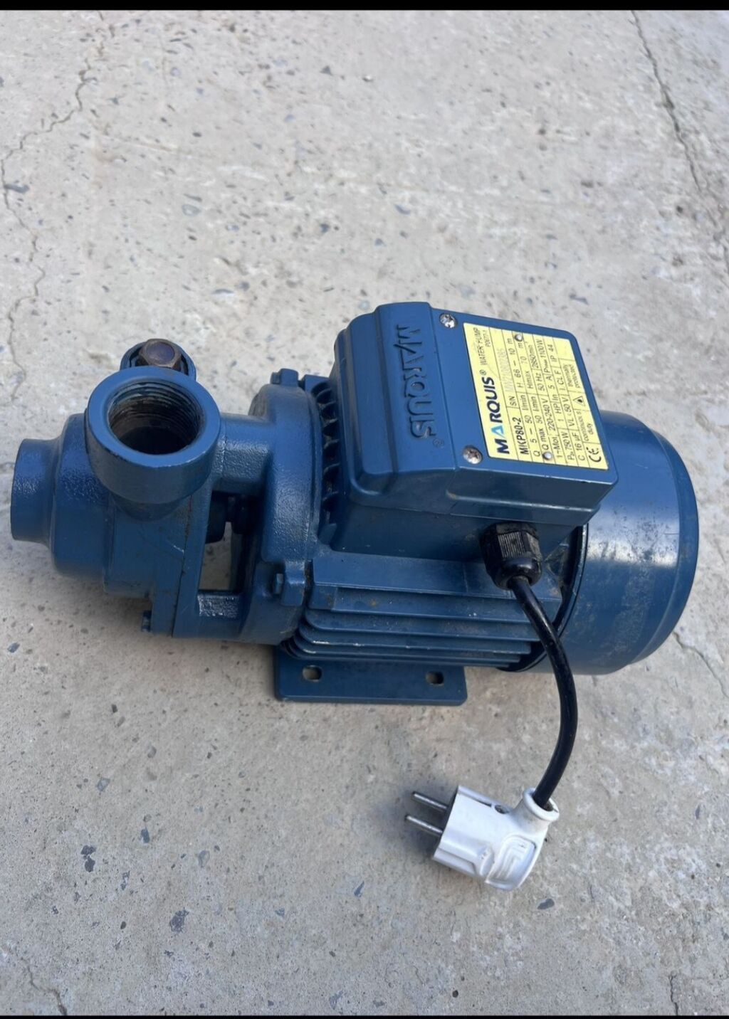 MARQUIS MK(P)80-2 su nasosu – 0.75 kW mərkəzdənqaçma nasos — Yüksək təzyiq yuyucular və aksesuarlar, Biləsuvar