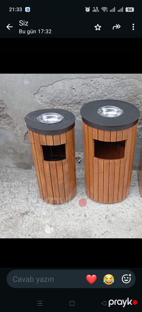 Ağac tullantı qabları — kiçik və böyük ölçülər — Bakı