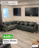 Künc divan – 280×200 sm - Mexanizm: AÇILAN, bazalı (yataq funksiyası — Mebel