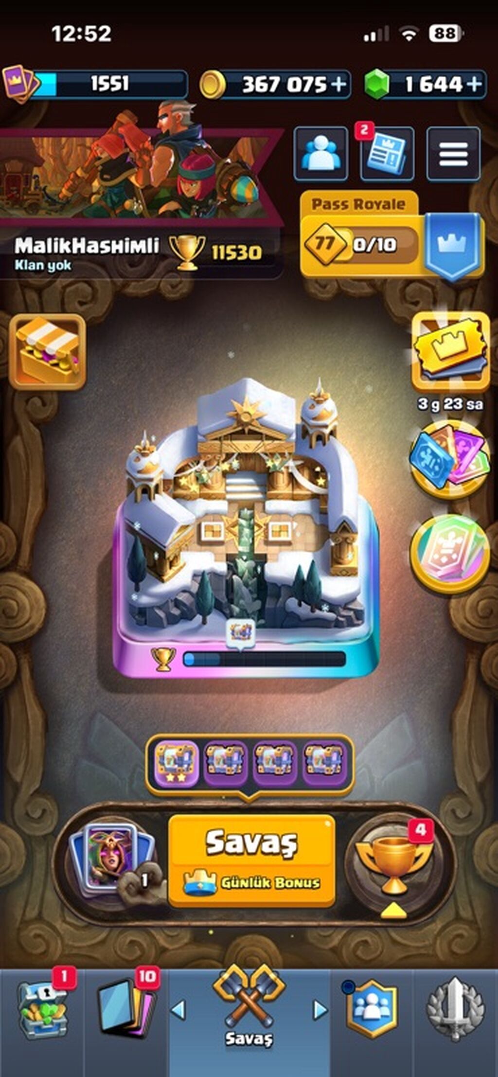 Clash Royale hesabı – güclü resurs və kolleksiya - Kasa: 367 075 — Mallar, Digah (3)