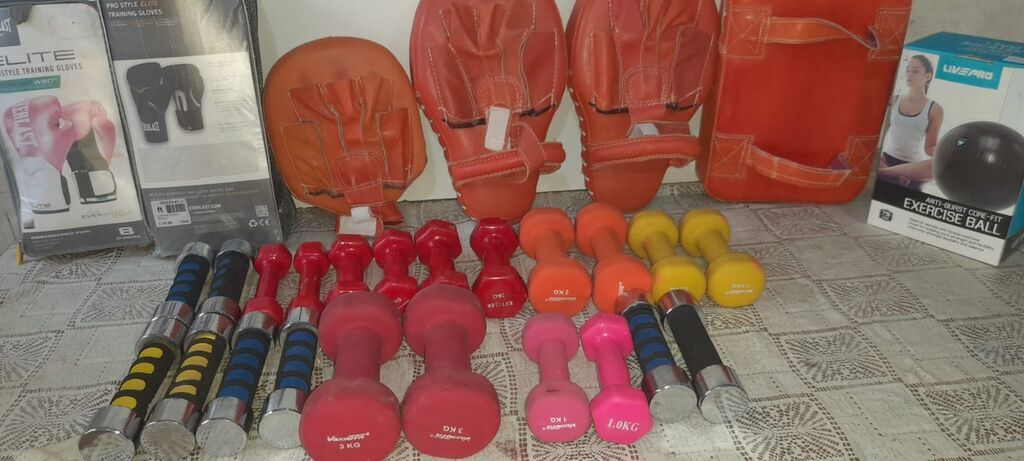 Fitnes və döyüş idmanları üçün avadanlıq seti 2 ədəd boks əlcəyi 2 — İdman və istirahət, Digah (4)