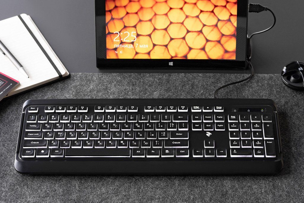 Klaviatura "2Е KS120 White backlight USB Black" — Elektronika, Bakı (7)