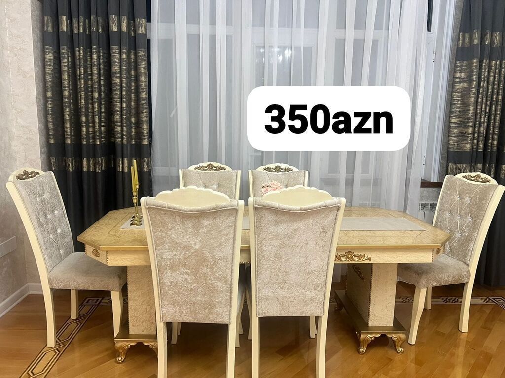 Qonaq otağı və ya yemək otağı üçün masa dəsti satılır. Dəstə 1 ədəd — Mebel, Bakı