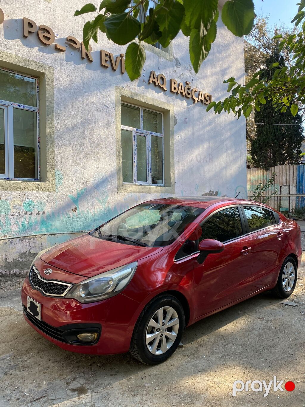 Kia Rio sedan – qırmızı rəng - Kuzov: 4 qapılı sedan, parlaq qırmızı — Avto, Bakı (4)