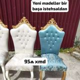 Klassik üslubda zərif yemək otağı stulları - Dizayn: Yuxarı hissədə — Ürünler